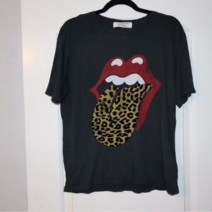 Free People Black Band Tee